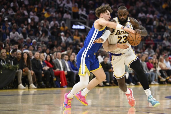 Lebron james lakers warriors cheap